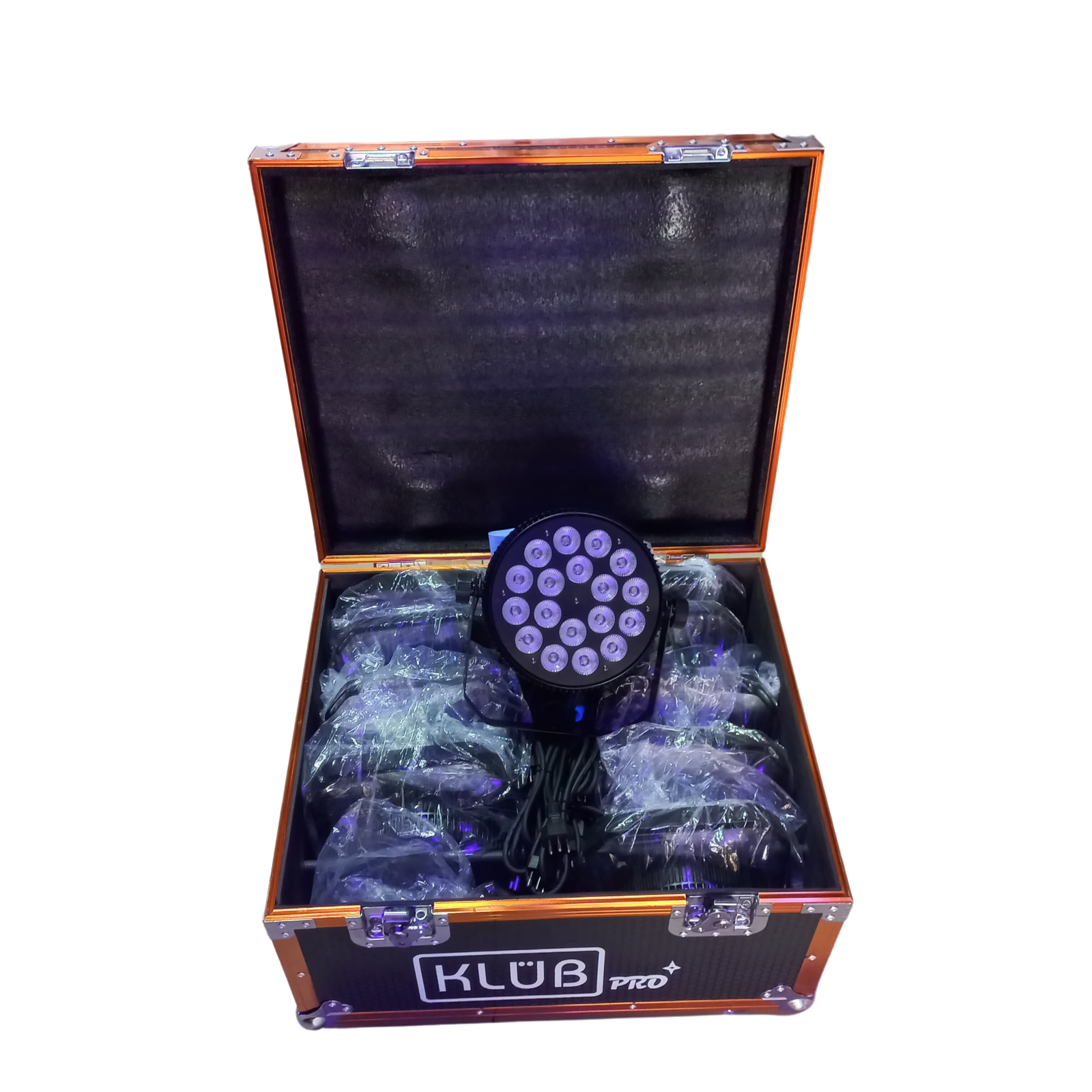 Refletor LED Slim 18x18W RGBWA+UV com Case 10 Peças - Imagem 4