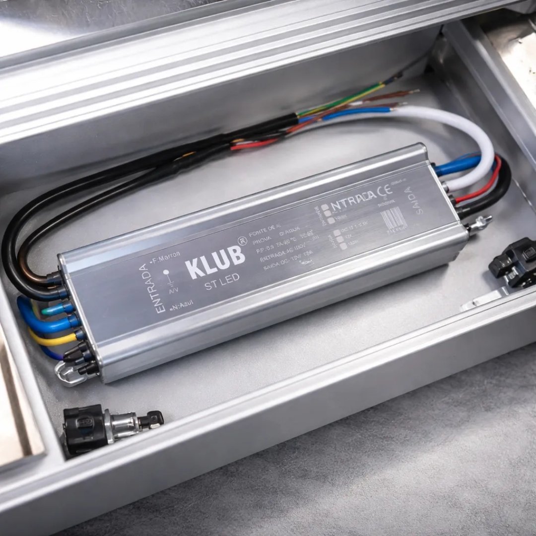 Fonte Blindada KLUB 150W x 12V 12,5A IP67 - Imagem 2