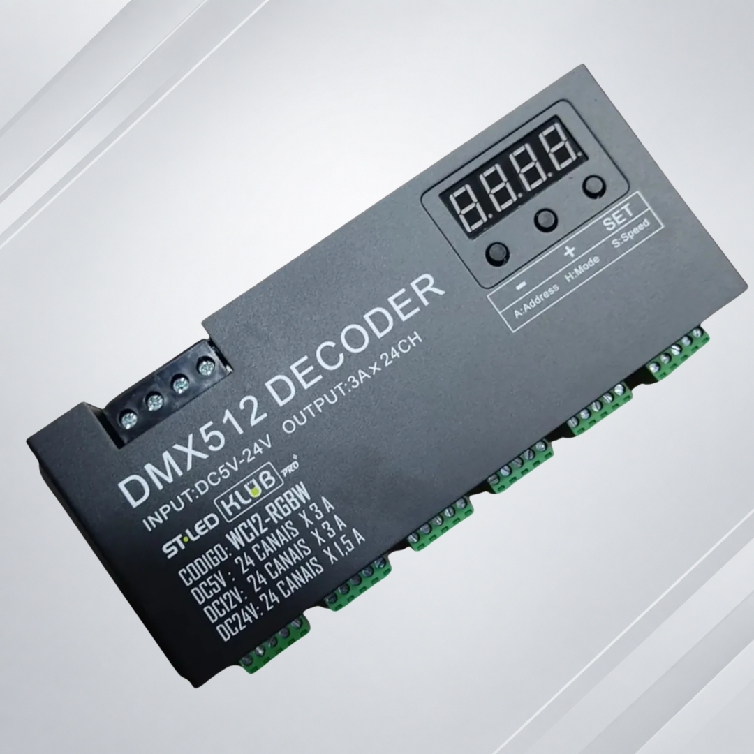 Decoder DMX WC12-RGBW 24 Canais 3A