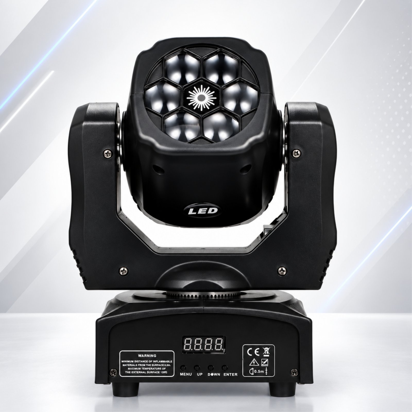 Mini Moving Head Bee Eye 50W com Laser