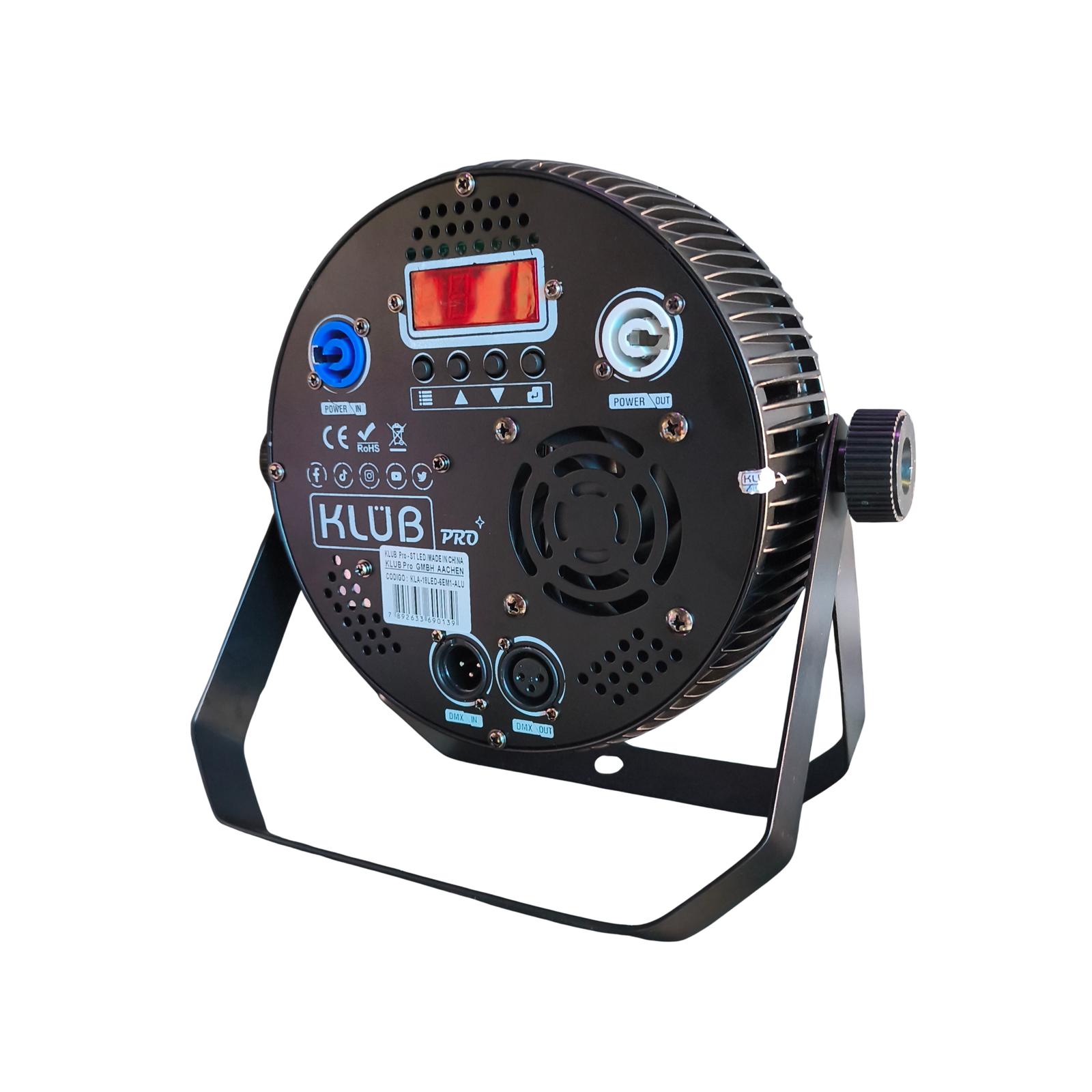 Refletor LED Slim 18x18W RGBWA+UV com Case 10 Peças - Imagem 2