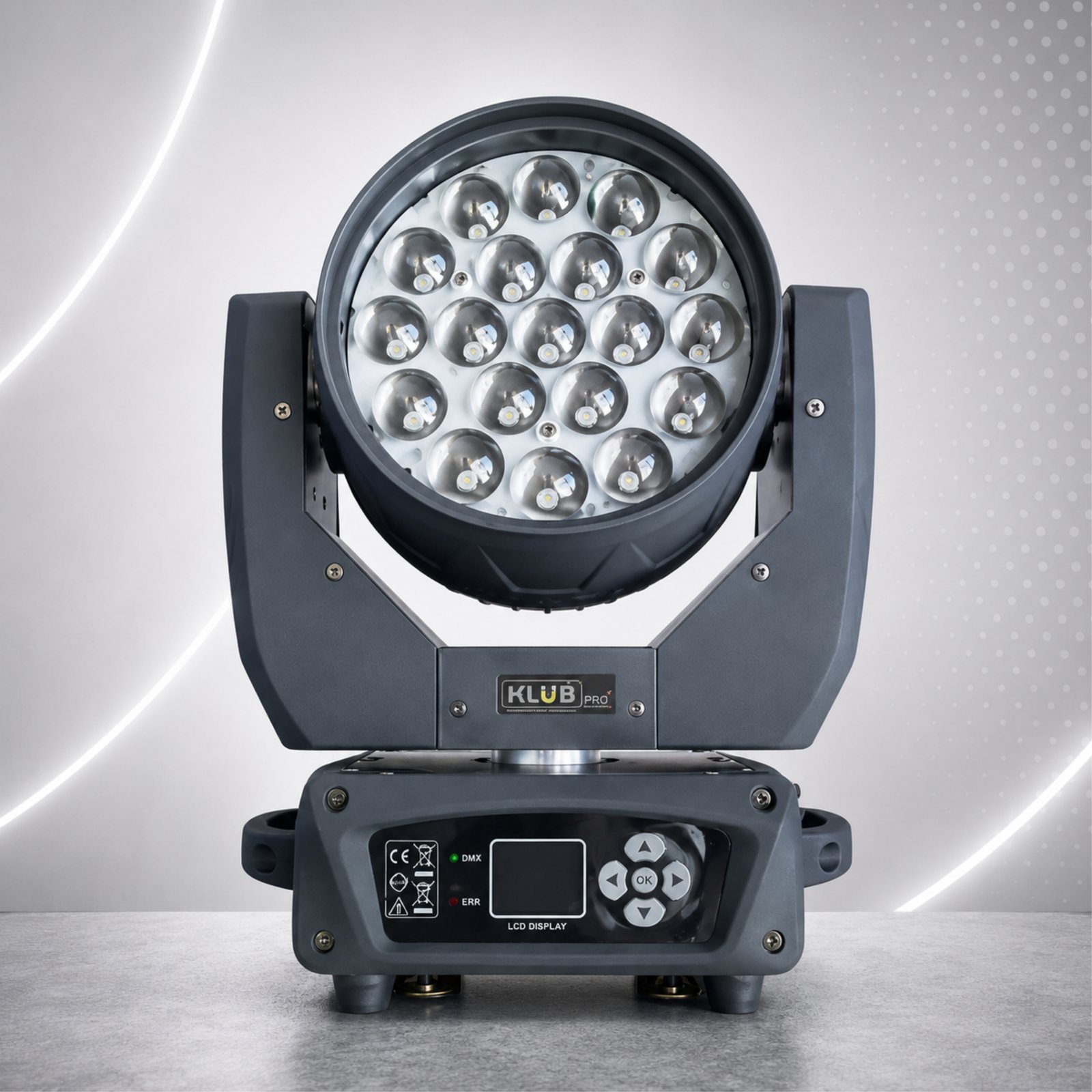 Moving Head Mac Aura 19x15W com Zoom